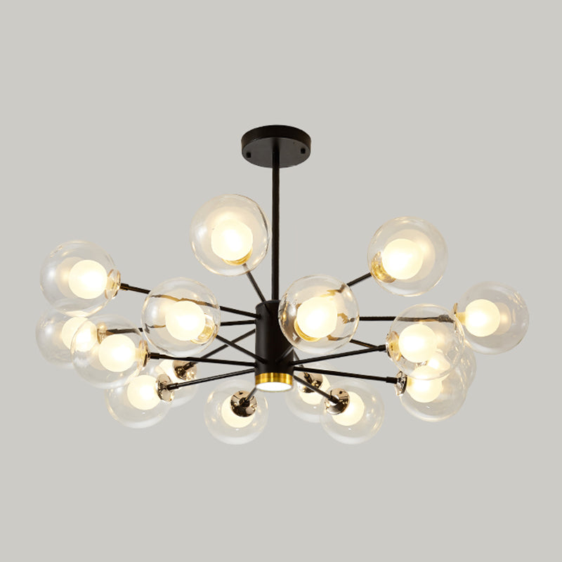 2 Schichten minimalistischer Kronleuchter Glasanhänger Kronleuchter für Esszimmer Schlafzimmer