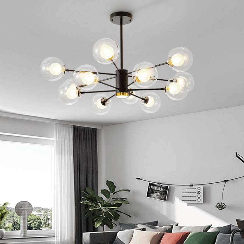 2 Schichten minimalistischer Kronleuchter Glasanhänger Kronleuchter für Esszimmer Schlafzimmer