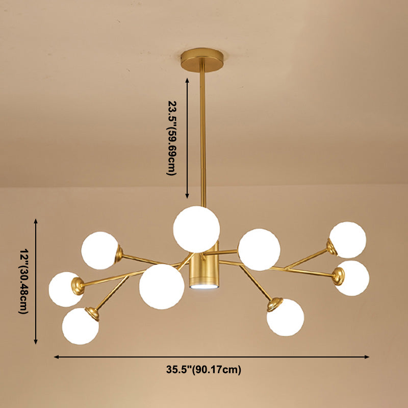 Ramo di lampadario minimalista luci a soffitto appeso per la camera da letto del soggiorno