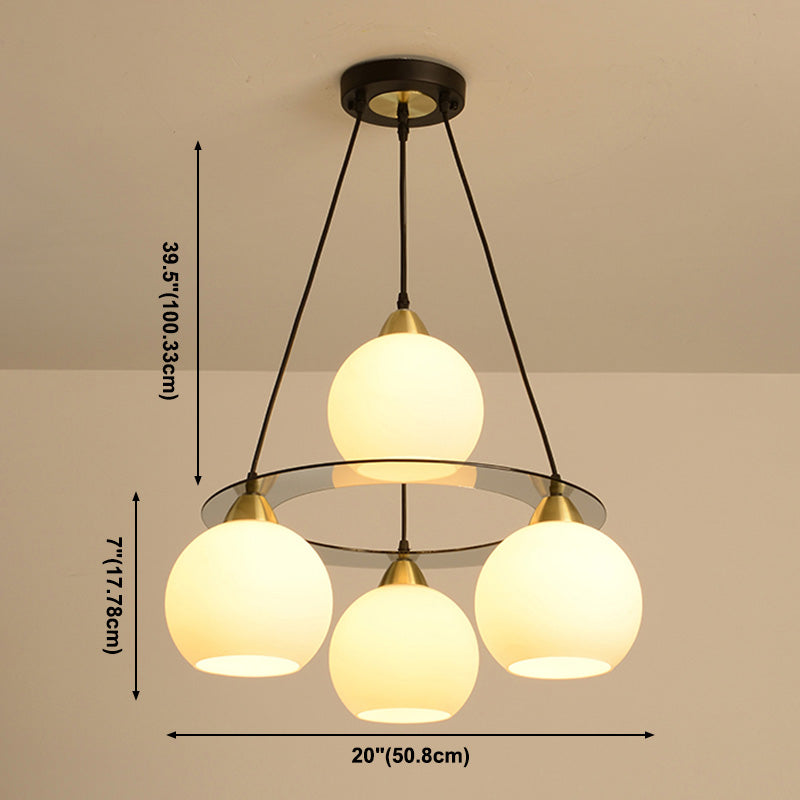 4 luci lampadario moderno luci di sospensione nera per camera da pranzo camera da letto