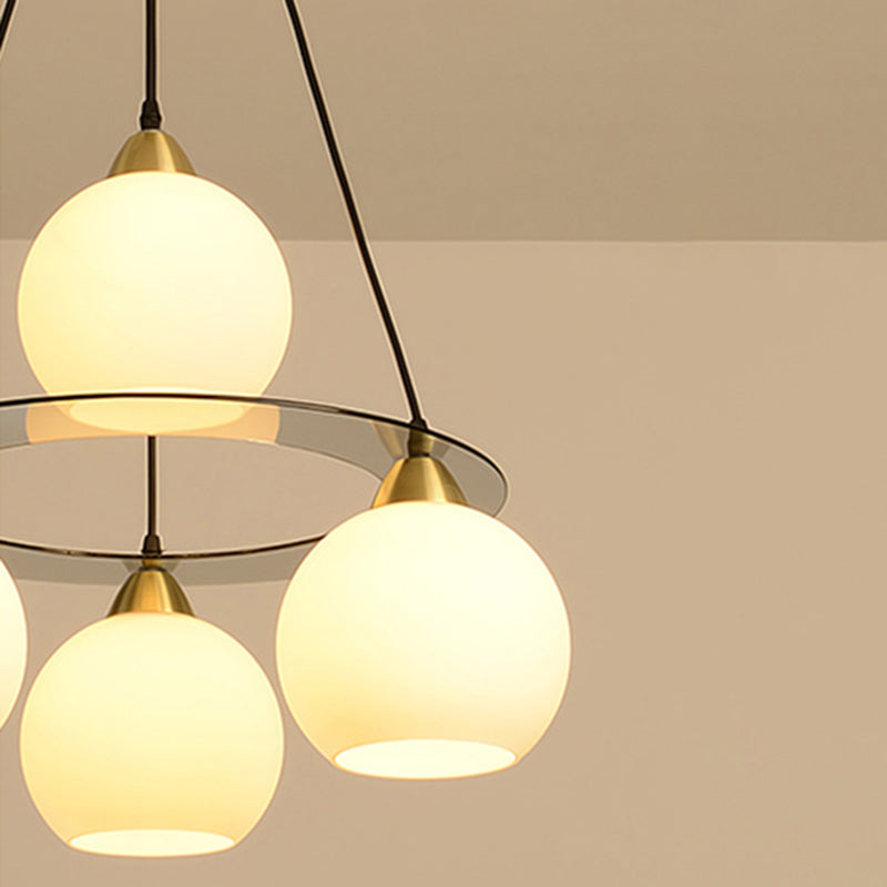 4 luci lampadario moderno luci di sospensione nera per camera da pranzo camera da letto