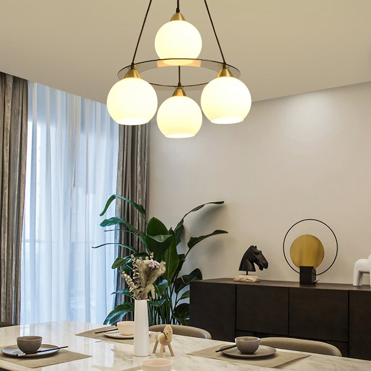 4 luci lampadario moderno luci di sospensione nera per camera da pranzo camera da letto