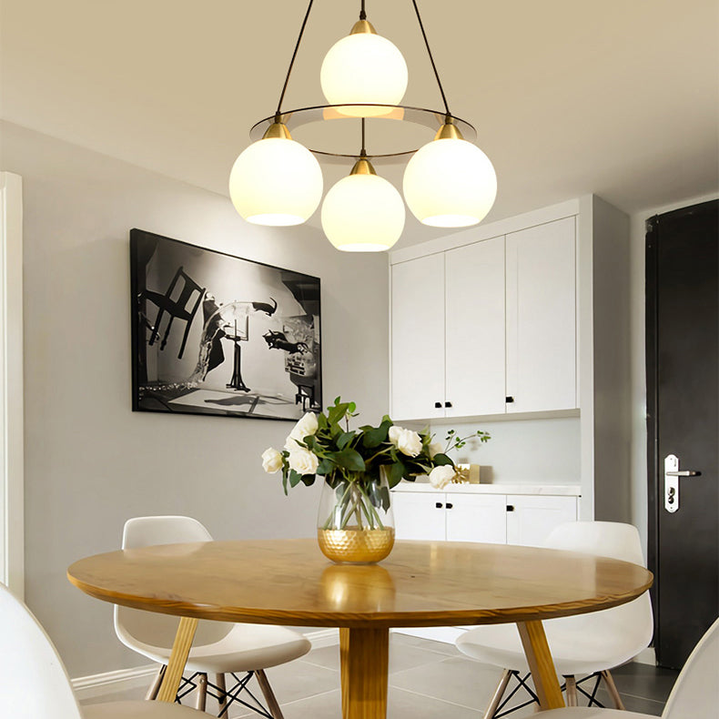 4 luci lampadario moderno luci di sospensione nera per camera da pranzo camera da letto
