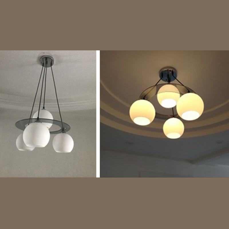 4 luci lampadario moderno luci di sospensione nera per camera da pranzo camera da letto