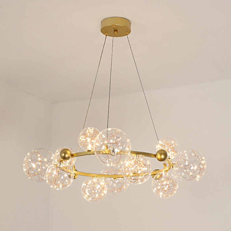 Lámpara colgante de estilo contemporáneo de araña colgante de sputnik para dormitorio de sala de estar