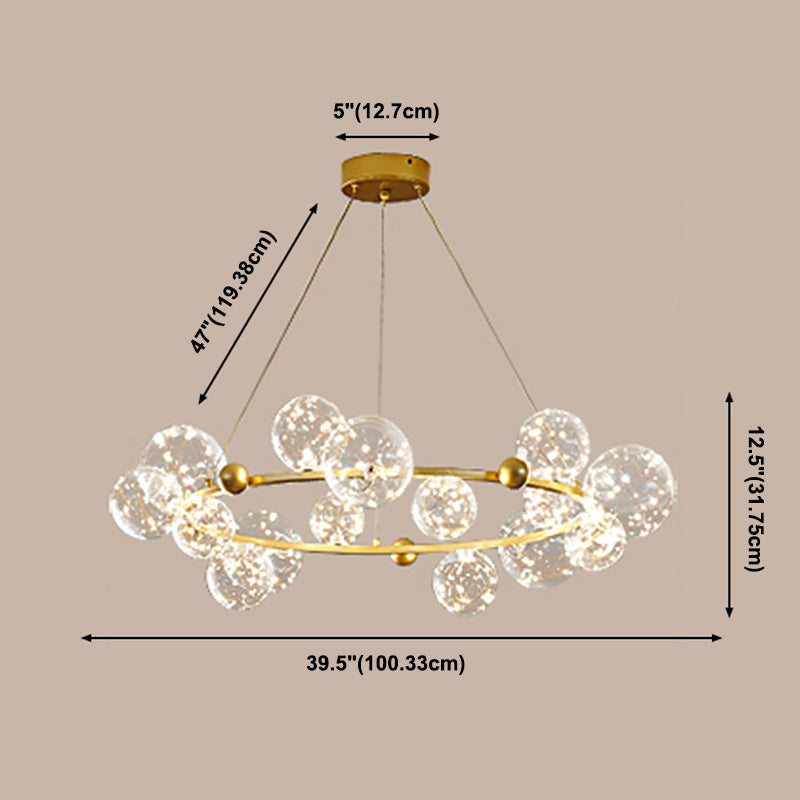 Lámpara colgante de estilo contemporáneo de araña colgante de sputnik para dormitorio de sala de estar