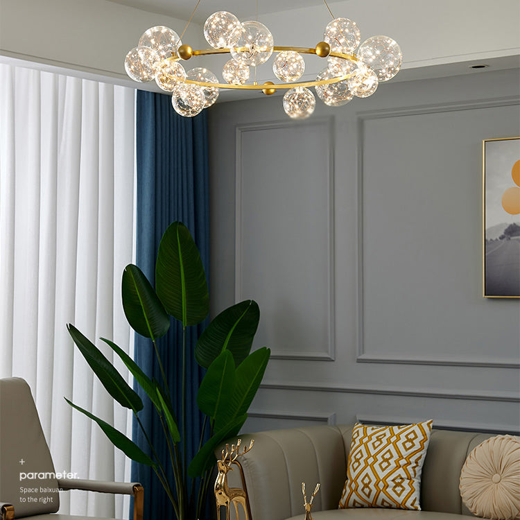 Lámpara colgante de estilo contemporáneo de araña colgante de sputnik para dormitorio de sala de estar
