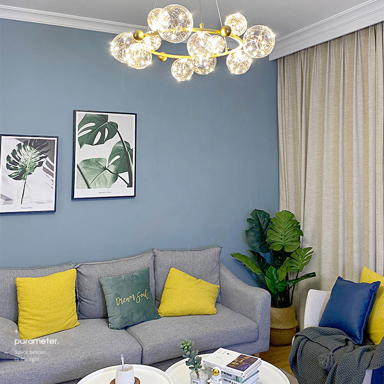 Lámpara colgante de estilo contemporáneo de araña colgante de sputnik para dormitorio de sala de estar