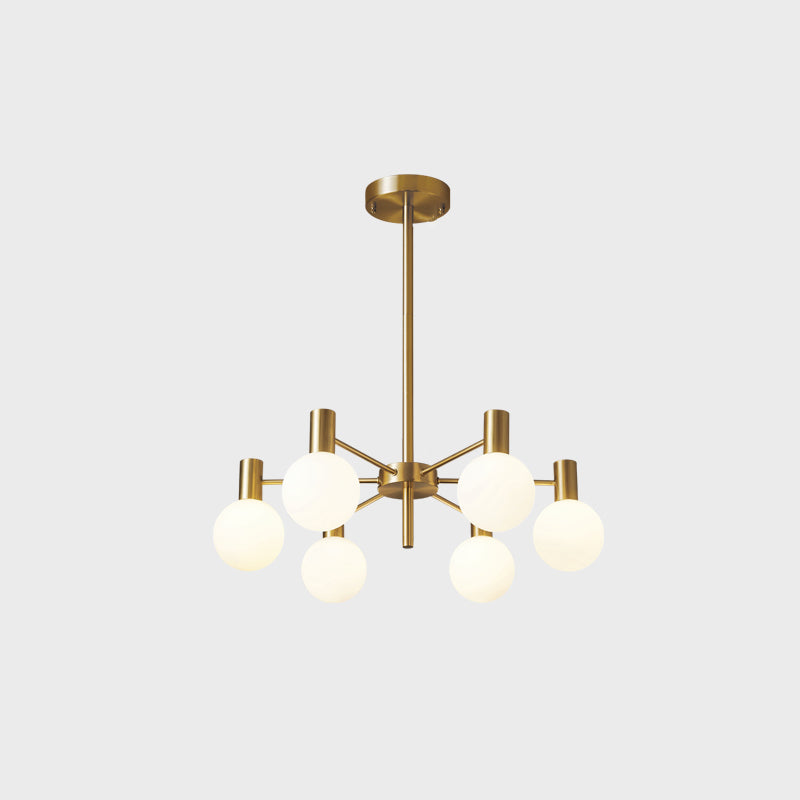 Lampadario moderno del lampadario a globo con tonalità di vetro adatto alla camera da letto del soggiorno