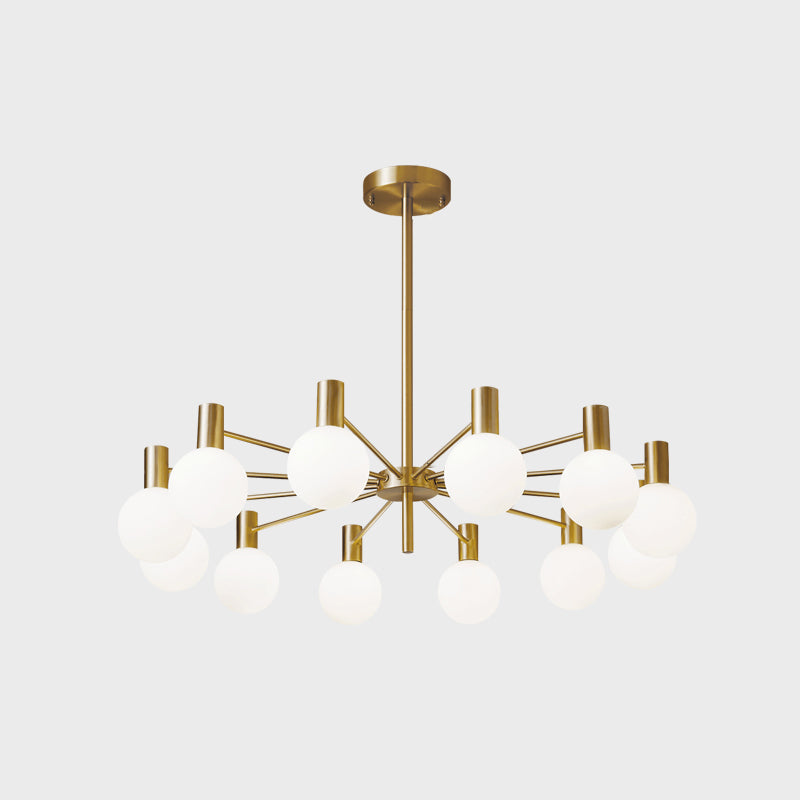 Lampadario moderno del lampadario a globo con tonalità di vetro adatto alla camera da letto del soggiorno