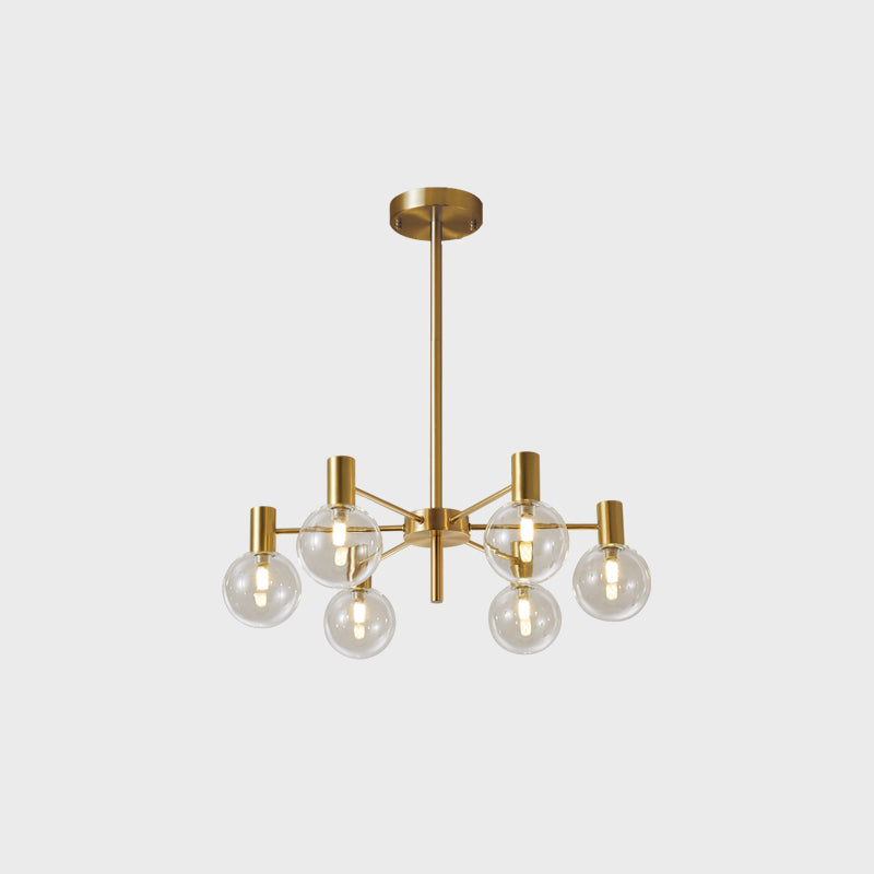 Lampadario moderno del lampadario a globo con tonalità di vetro adatto alla camera da letto del soggiorno