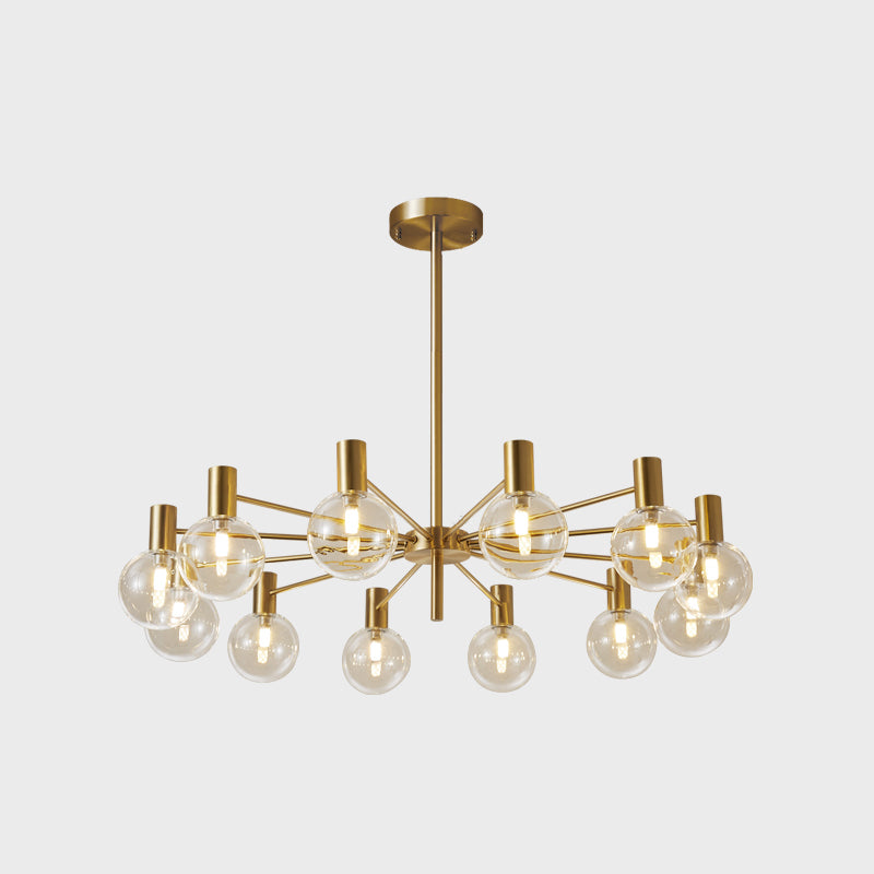 Lampadario moderno del lampadario a globo con tonalità di vetro adatto alla camera da letto del soggiorno