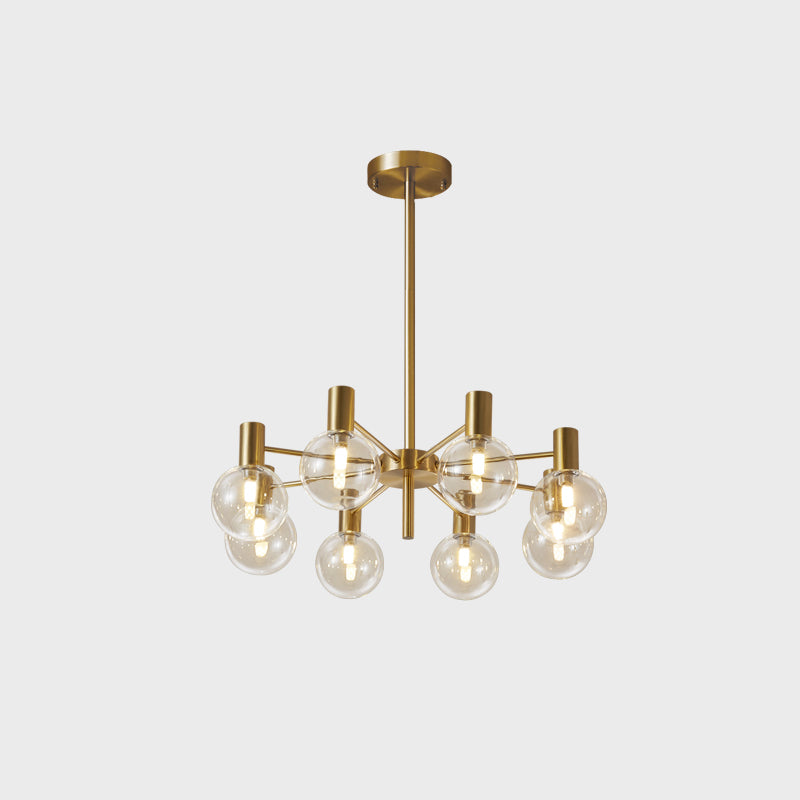 Lampadario moderno del lampadario a globo con tonalità di vetro adatto alla camera da letto del soggiorno