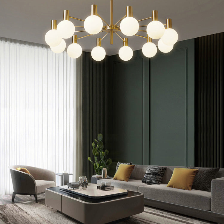 Lampadario moderno del lampadario a globo con tonalità di vetro adatto alla camera da letto del soggiorno