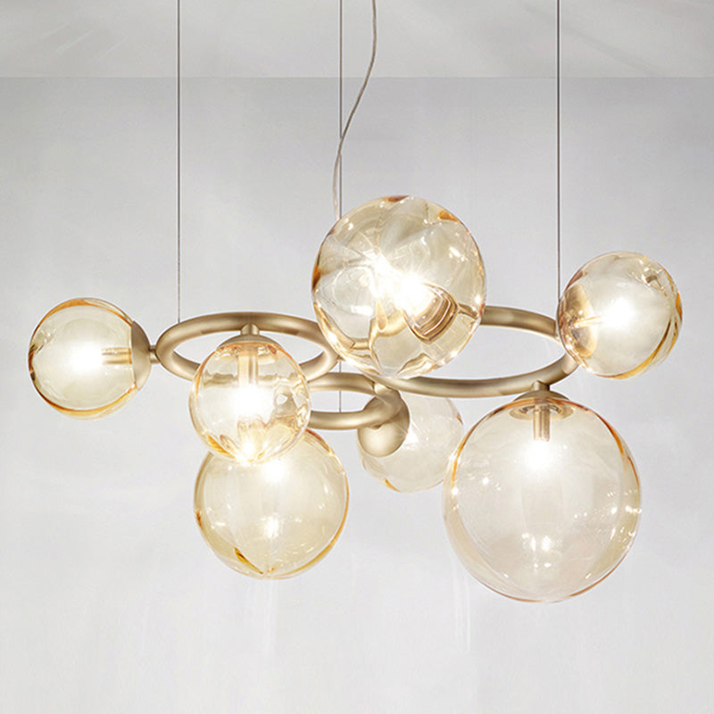 Lampadario a forma di globo 2 colori lampadario minimalista opzionale per camera da letto in camera da pranzo