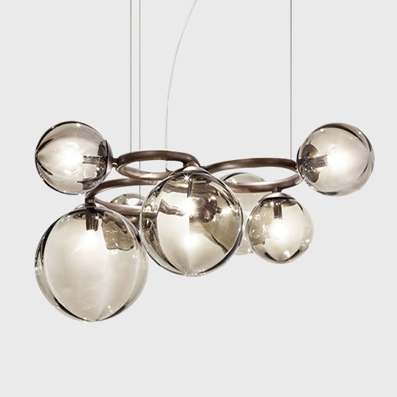 Lampadario a forma di globo 2 colori lampadario minimalista opzionale per camera da letto in camera da pranzo