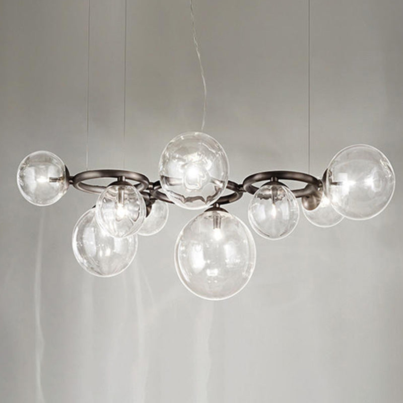 Kugelförmiger Kronleuchter 2 Farbe Optionaler minimalistischer Kronleuchter für Esszimmer Schlafzimmer