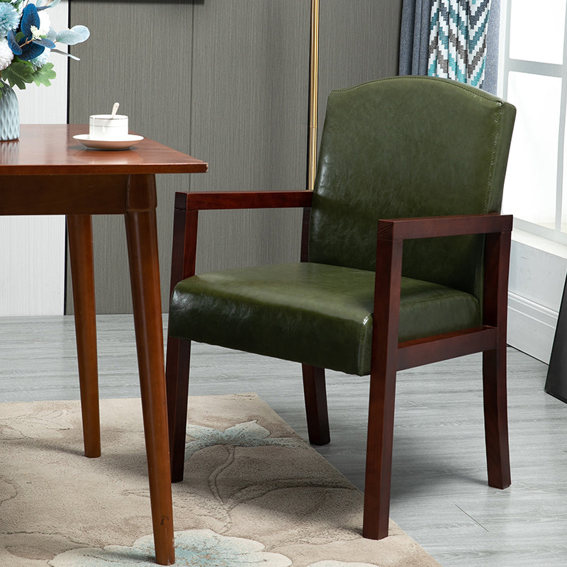 Chaise de salle à manger carrée de cuisine contemporaine Parsons Dining Dining Side Fix avec des jambes en bois
