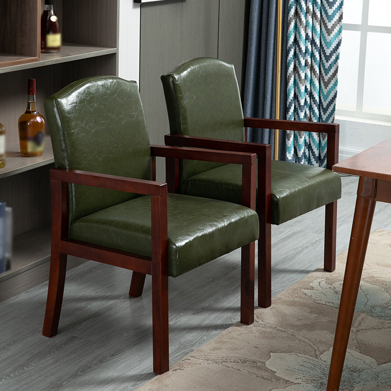Chaise de salle à manger carrée de cuisine contemporaine Parsons Dining Dining Side Fix avec des jambes en bois
