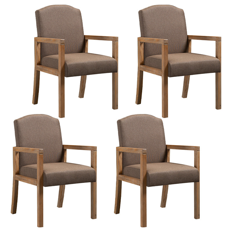 Chaise de salle à manger carrée de cuisine contemporaine Parsons Dining Dining Side Fix avec des jambes en bois