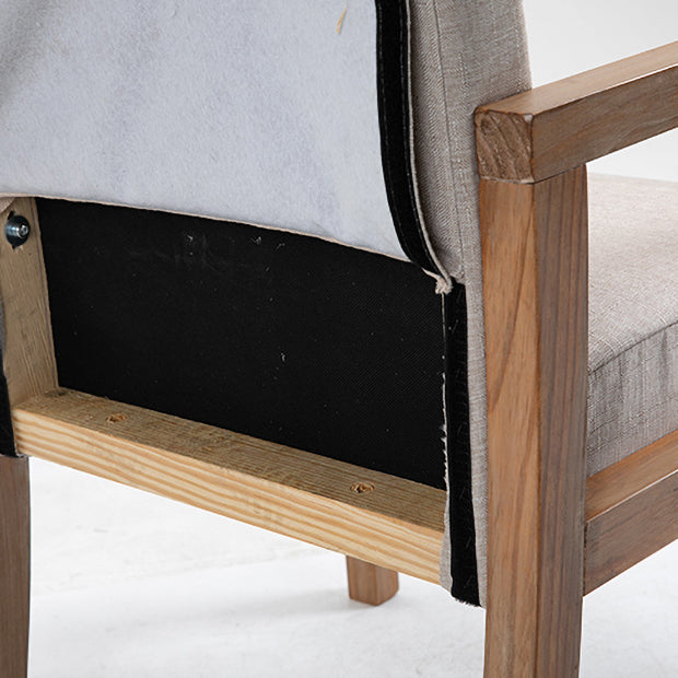 Chaise de salle à manger carrée de cuisine contemporaine Parsons Dining Dining Side Fix avec des jambes en bois