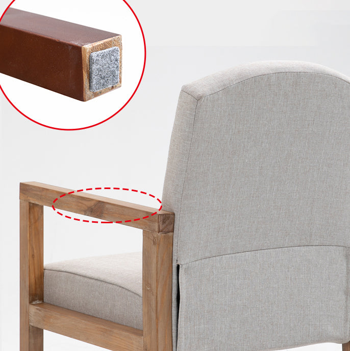 Chaise de salle à manger carrée de cuisine contemporaine Parsons Dining Dining Side Fix avec des jambes en bois