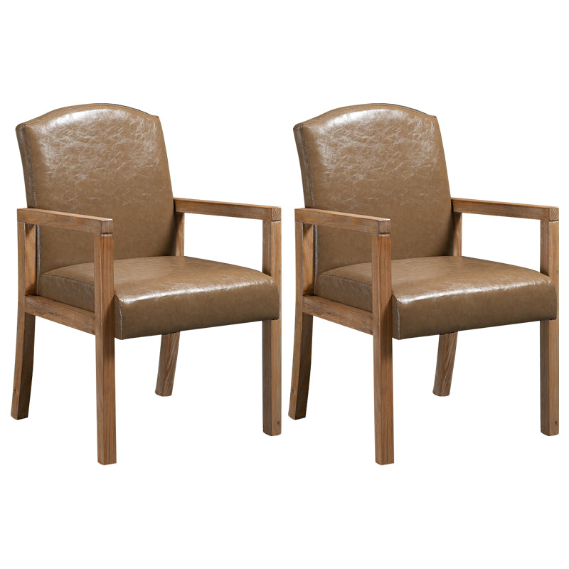 Chaise de salle à manger carrée de cuisine contemporaine Parsons Dining Dining Side Fix avec des jambes en bois