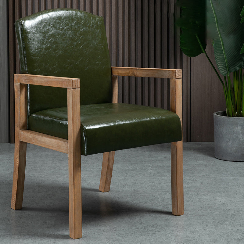 Chaise de salle à manger carrée de cuisine contemporaine Parsons Dining Dining Side Fix avec des jambes en bois
