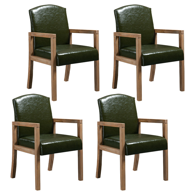 Chaise de salle à manger carrée de cuisine contemporaine Parsons Dining Dining Side Fix avec des jambes en bois
