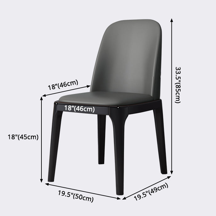 Industrial Style Side Chairs Oak Solid Wood Dining Room Side Chair Set