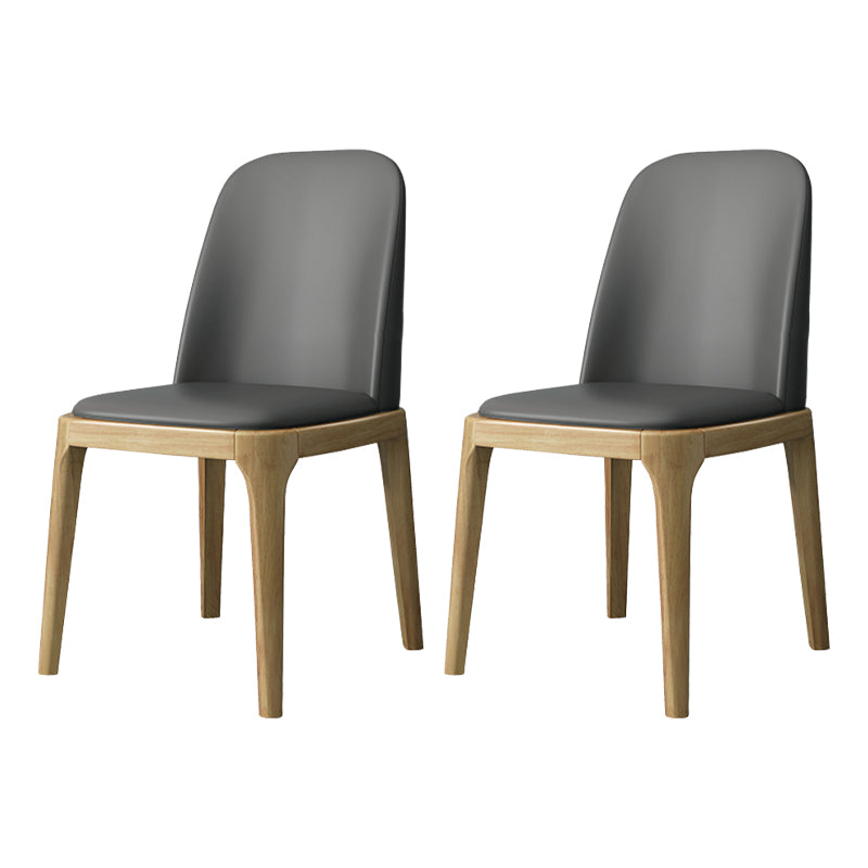 Industrial Style Side Chairs Oak Solid Wood Dining Room Side Chair Set