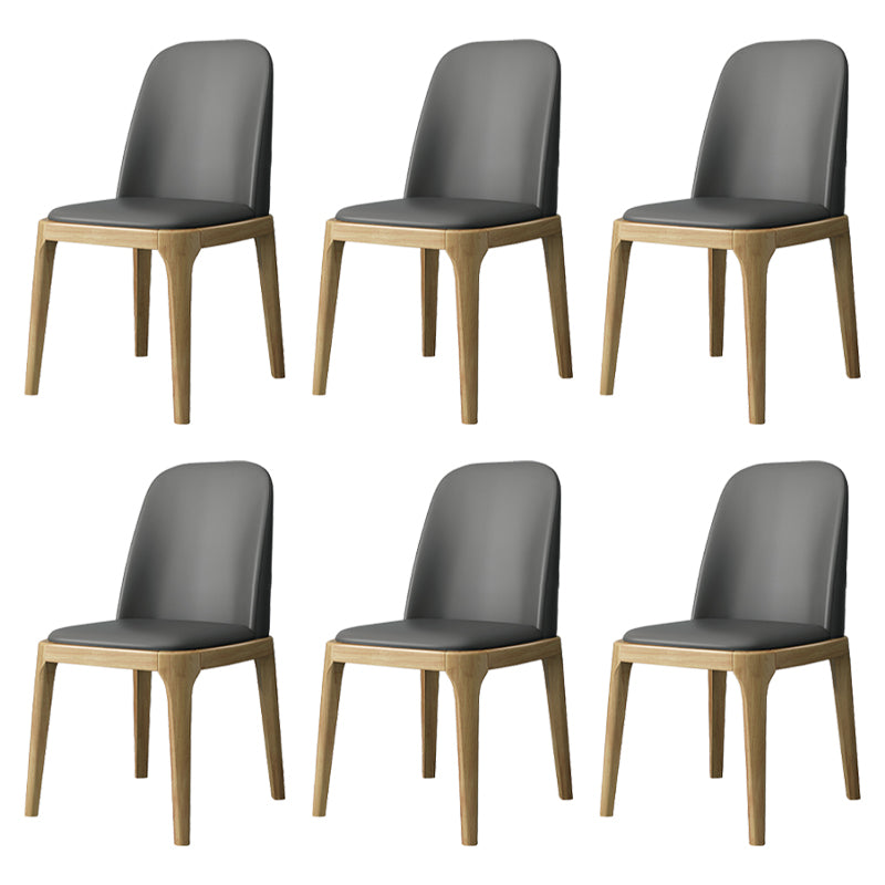 Industrial Style Side Chairs Oak Solid Wood Dining Room Side Chair Set
