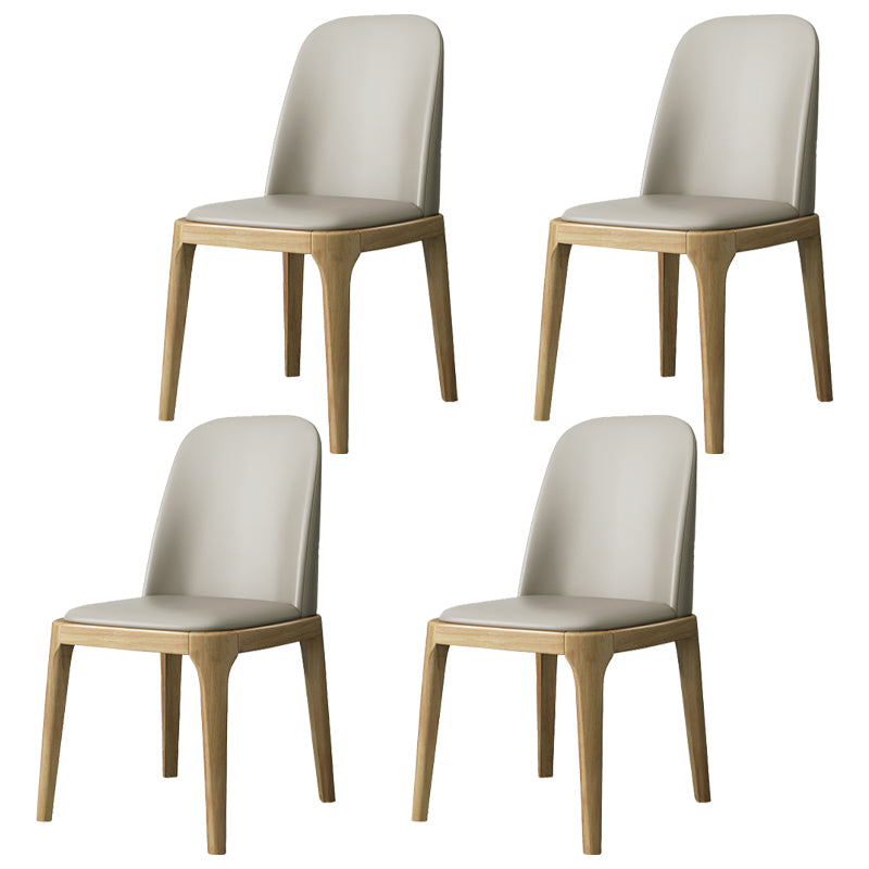 Industrial Style Side Chairs Oak Solid Wood Dining Room Side Chair Set