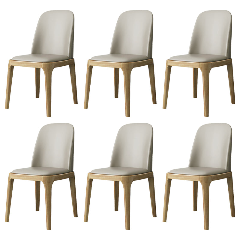 Industrial Style Side Chairs Oak Solid Wood Dining Room Side Chair Set