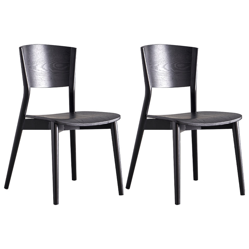Chaises de salle à manger latérales en bois contemporaines, sans accoudoirs, à dossier ouvert, pour usage domestique