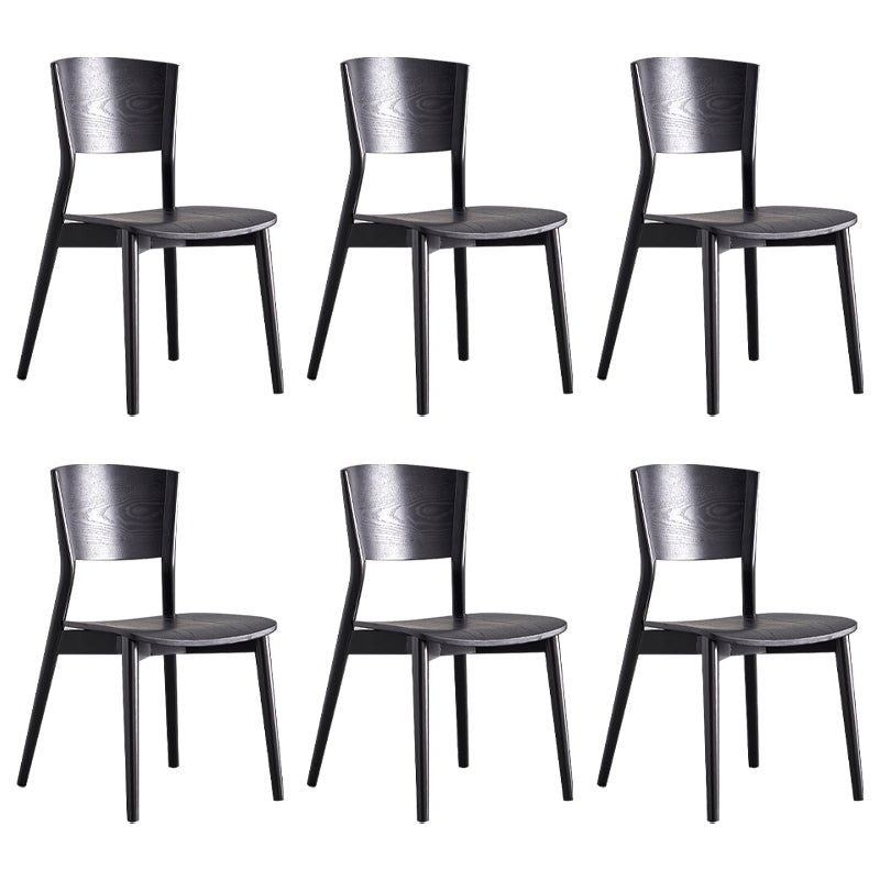 Chaises de salle à manger latérales en bois contemporaines, sans accoudoirs, à dossier ouvert, pour usage domestique