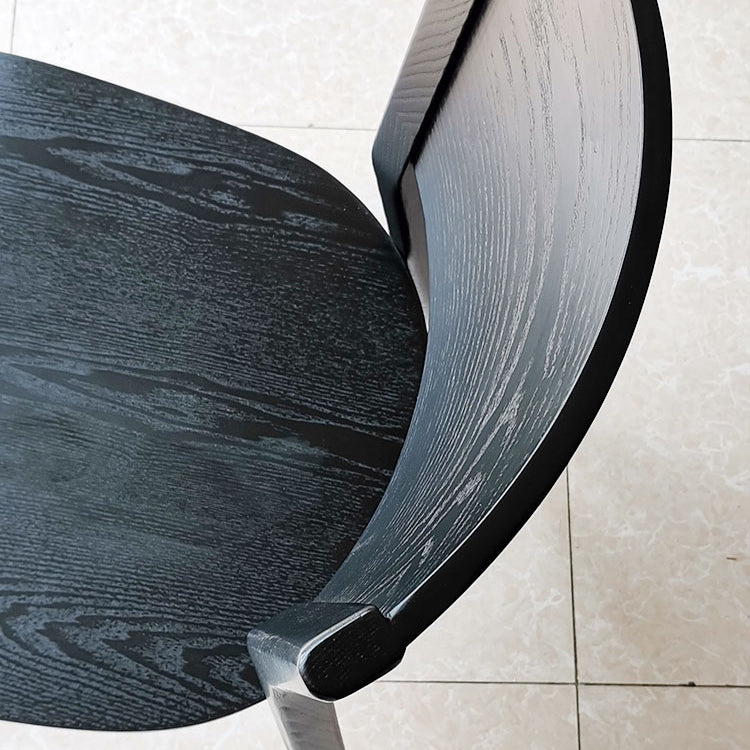 Chaises de salle à manger latérales en bois contemporaines, sans accoudoirs, à dossier ouvert, pour usage domestique
