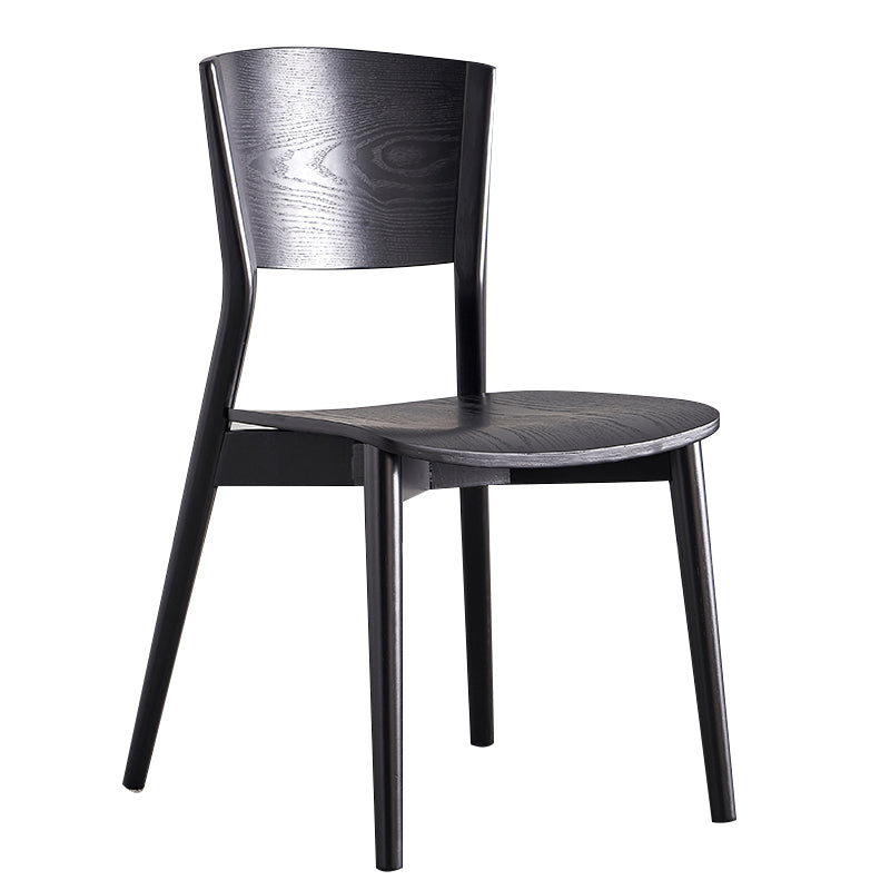 Chaises de salle à manger latérales en bois contemporaines, sans accoudoirs, à dossier ouvert, pour usage domestique