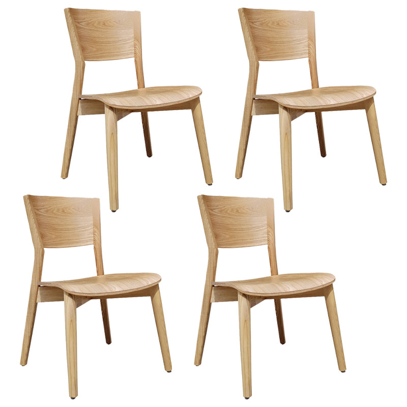 Chaises de salle à manger latérales en bois contemporaines, sans accoudoirs, à dossier ouvert, pour usage domestique