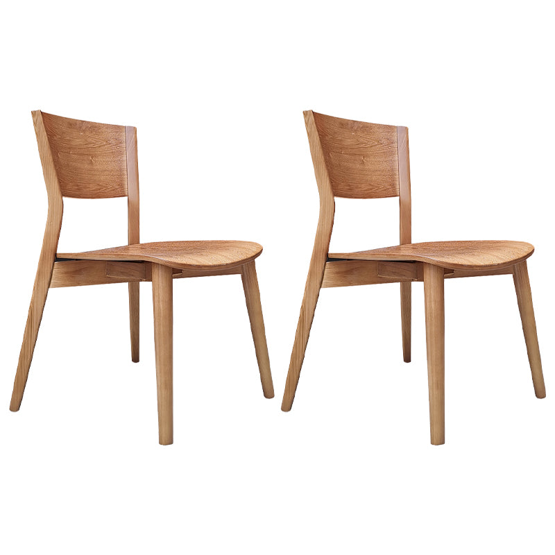 Chaises de salle à manger latérales en bois contemporaines, sans accoudoirs, à dossier ouvert, pour usage domestique