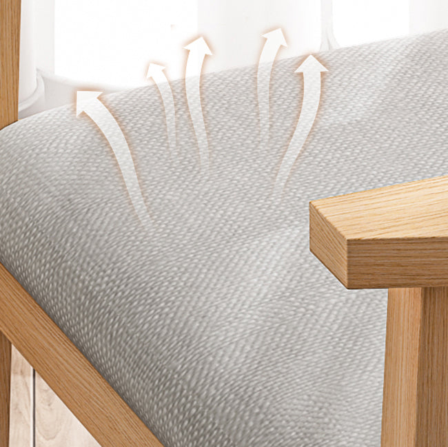 Chaise de salle à manger en bois avec fauteuil à dossier massif en bois d'hévéa scandinave avec pieds naturels
