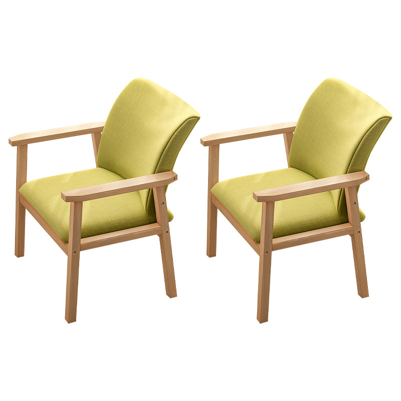 Chaise de salle à manger en bois avec fauteuil à dossier massif en bois d'hévéa scandinave avec pieds naturels