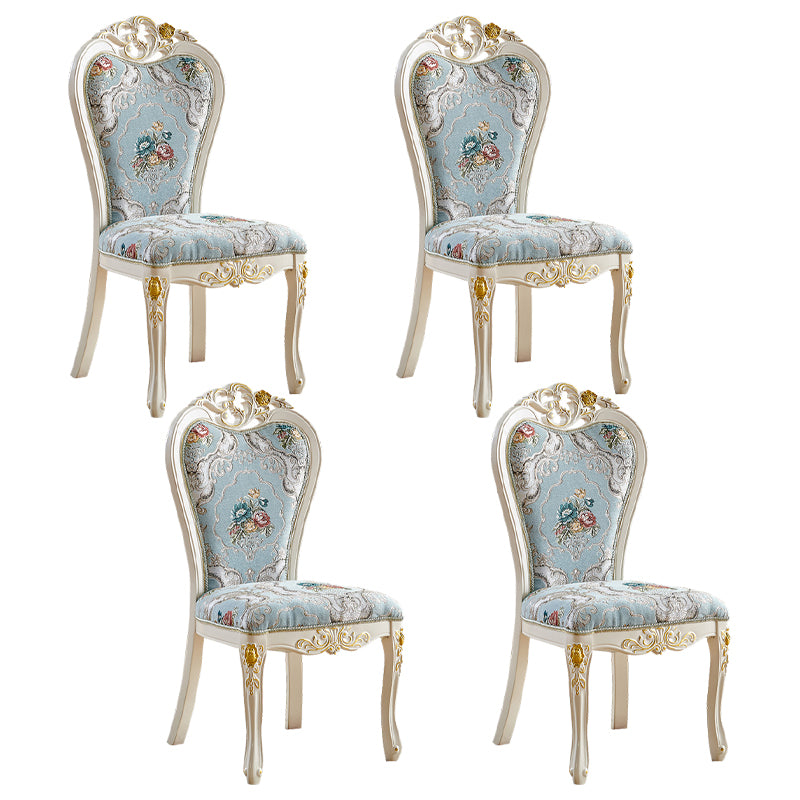 Victorian Dining Room Chair with 4 Wood Legs Parsons Chair for Home Use