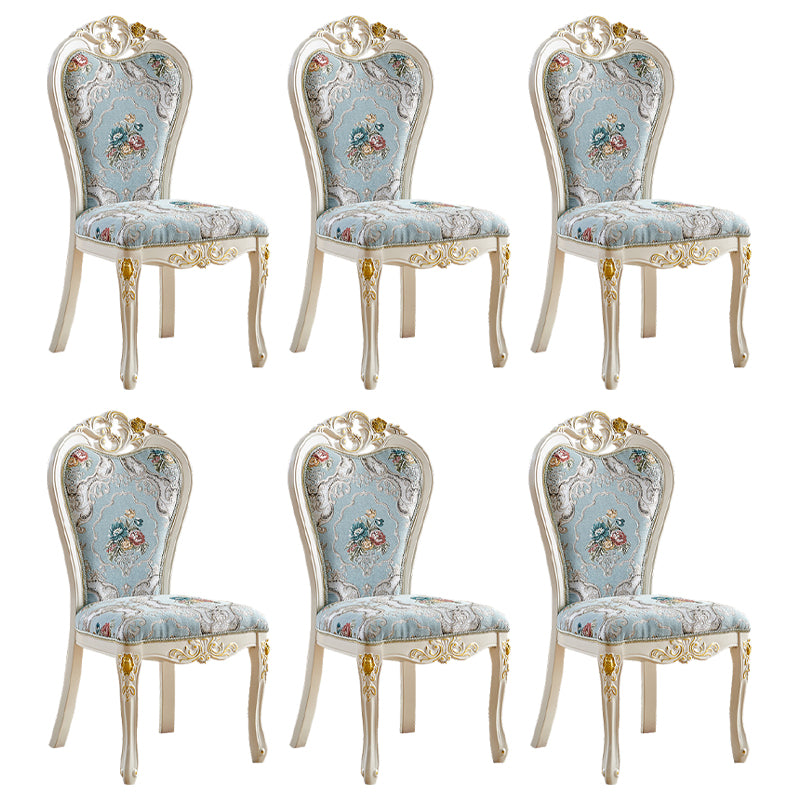 Victorian Dining Room Chair with 4 Wood Legs Parsons Chair for Home Use