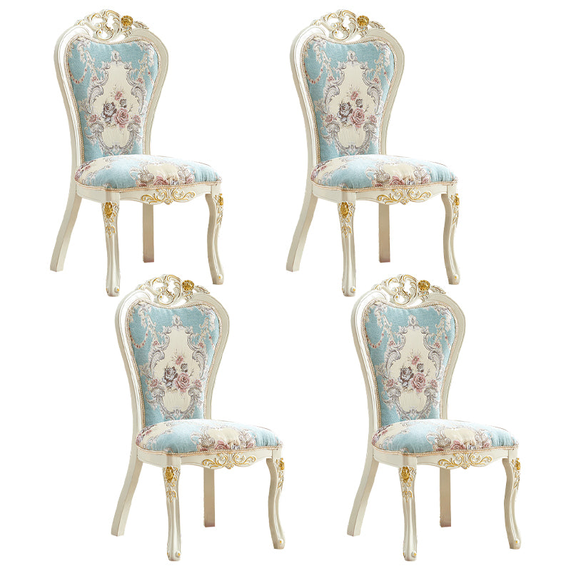 Victorian Dining Room Chair with 4 Wood Legs Parsons Chair for Home Use