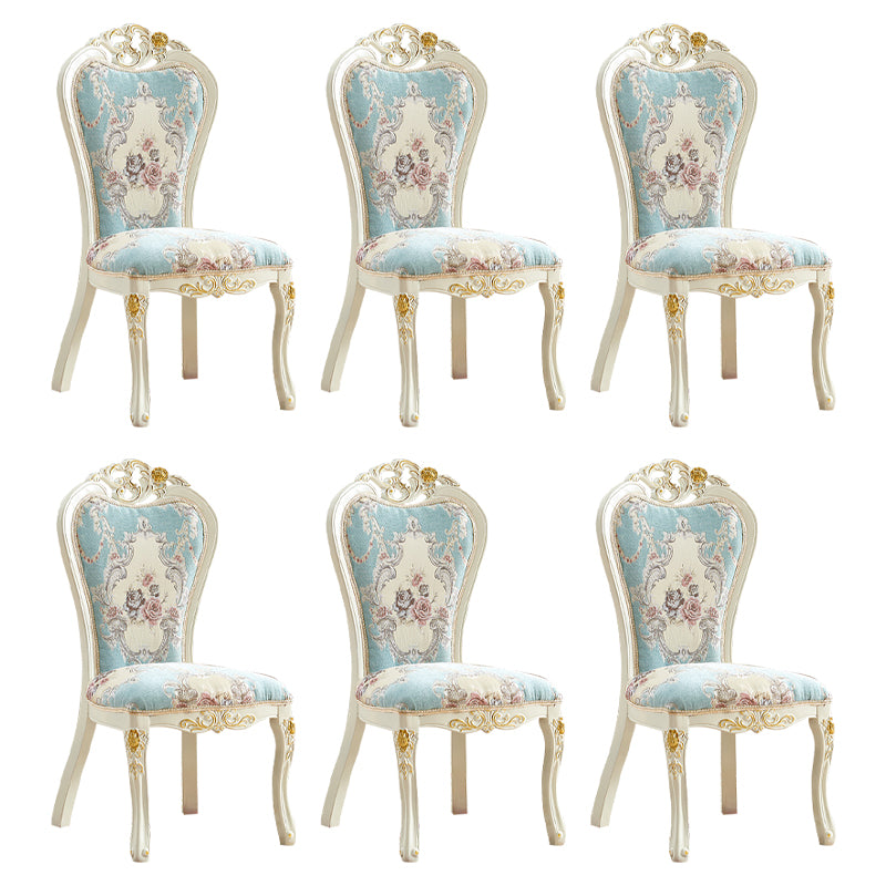 Victorian Dining Room Chair with 4 Wood Legs Parsons Chair for Home Use