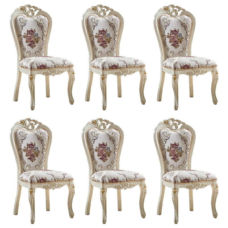 Victorian Dining Room Chair with 4 Wood Legs Parsons Chair for Home Use