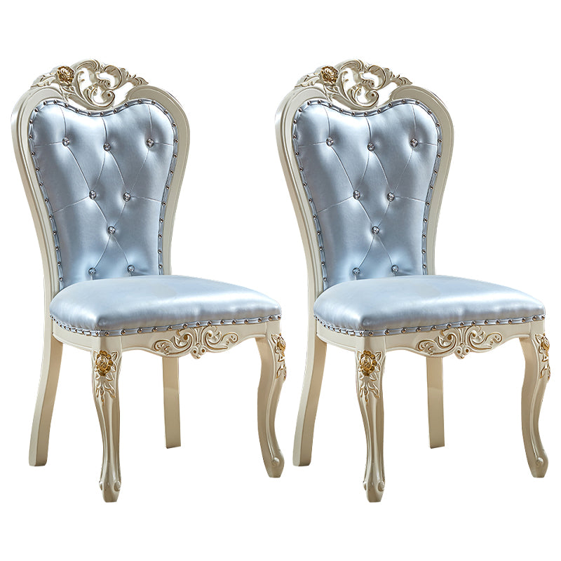 Victorian Dining Room Chair with 4 Wood Legs Parsons Chair for Home Use