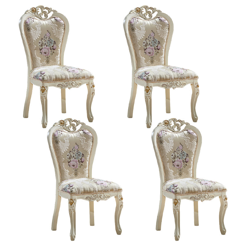 Victorian Dining Room Chair with 4 Wood Legs Parsons Chair for Home Use