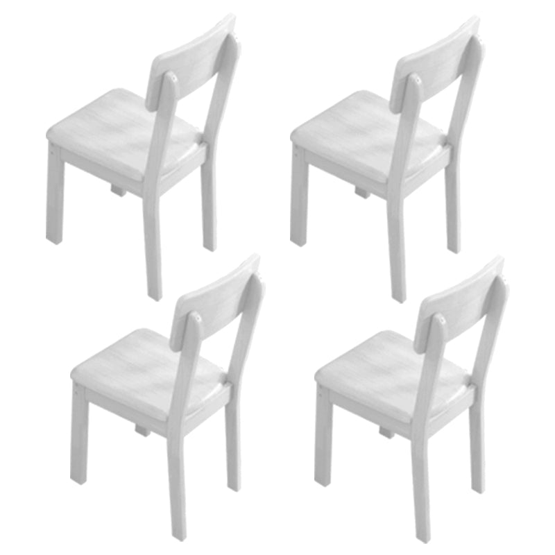 Industrial Wood Open Back Dining Side Chair 15'' Wide Indoor Dining Chair